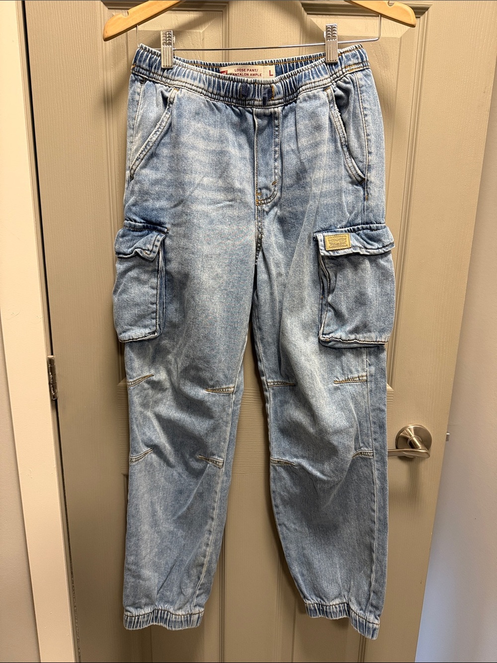 Levi's Light Wash Blue Cargo Jeans for Kids